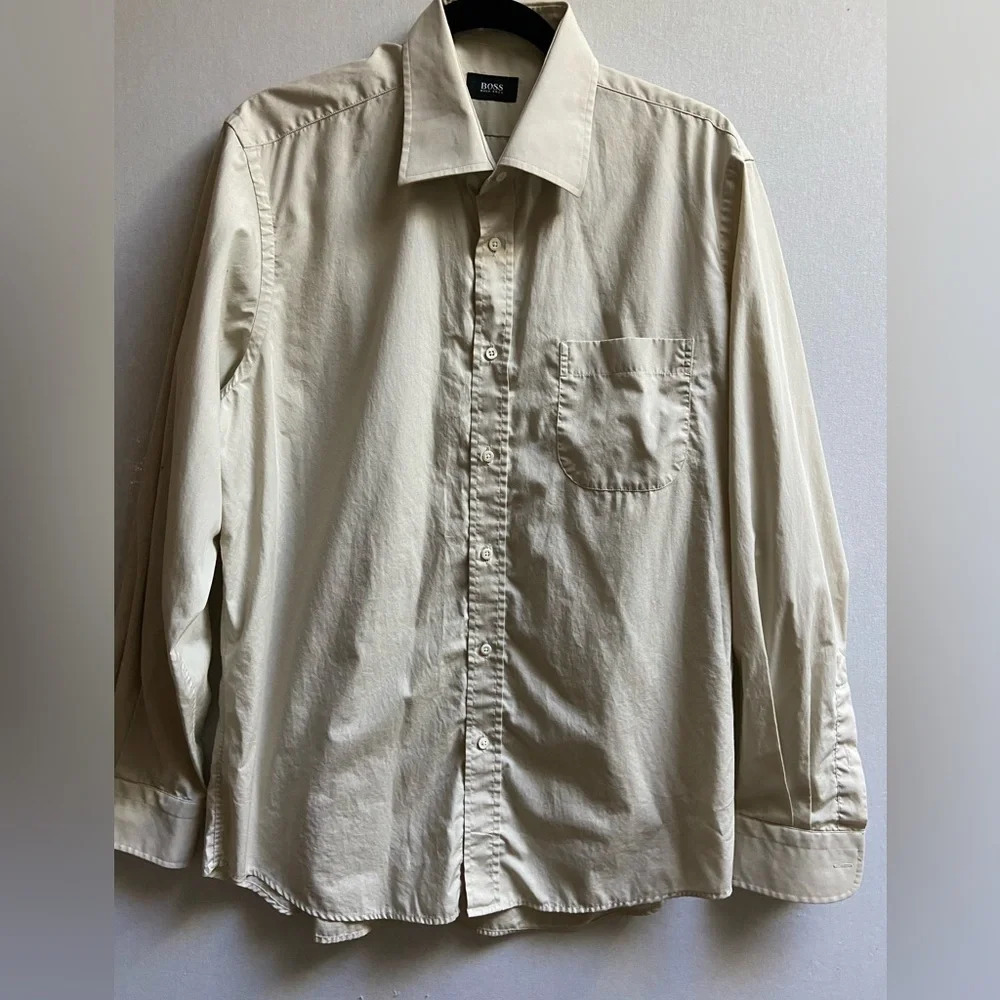 Hugo Boss Cotton Button Up Dress Shirt Size XL